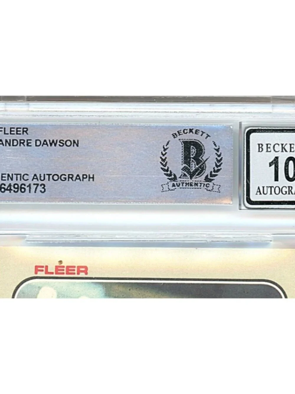 Andre Dawson Signed 1983 Fleer #280 Montreal Expos BGS Auto 10 BAS Slab Card